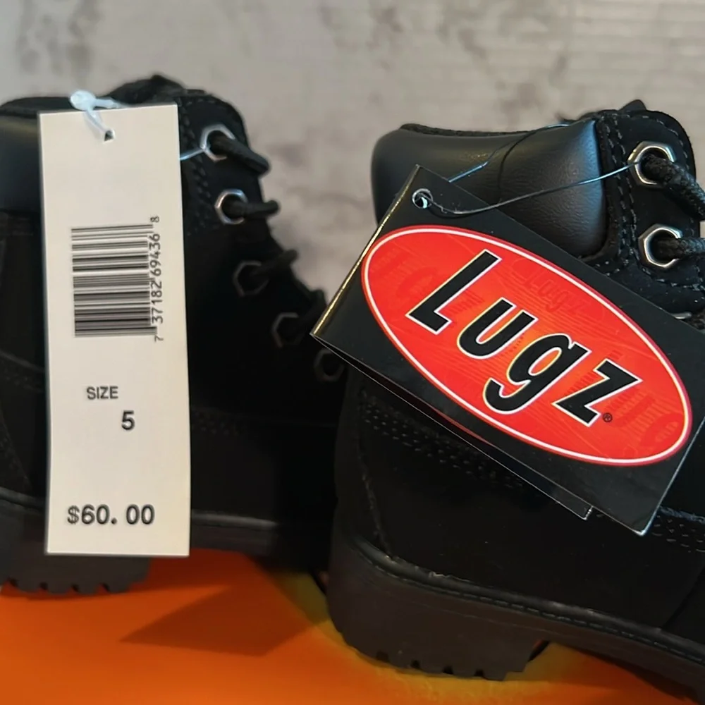 Girls Lugz Toddler Size 5 Black Convoy Booties NWT‎